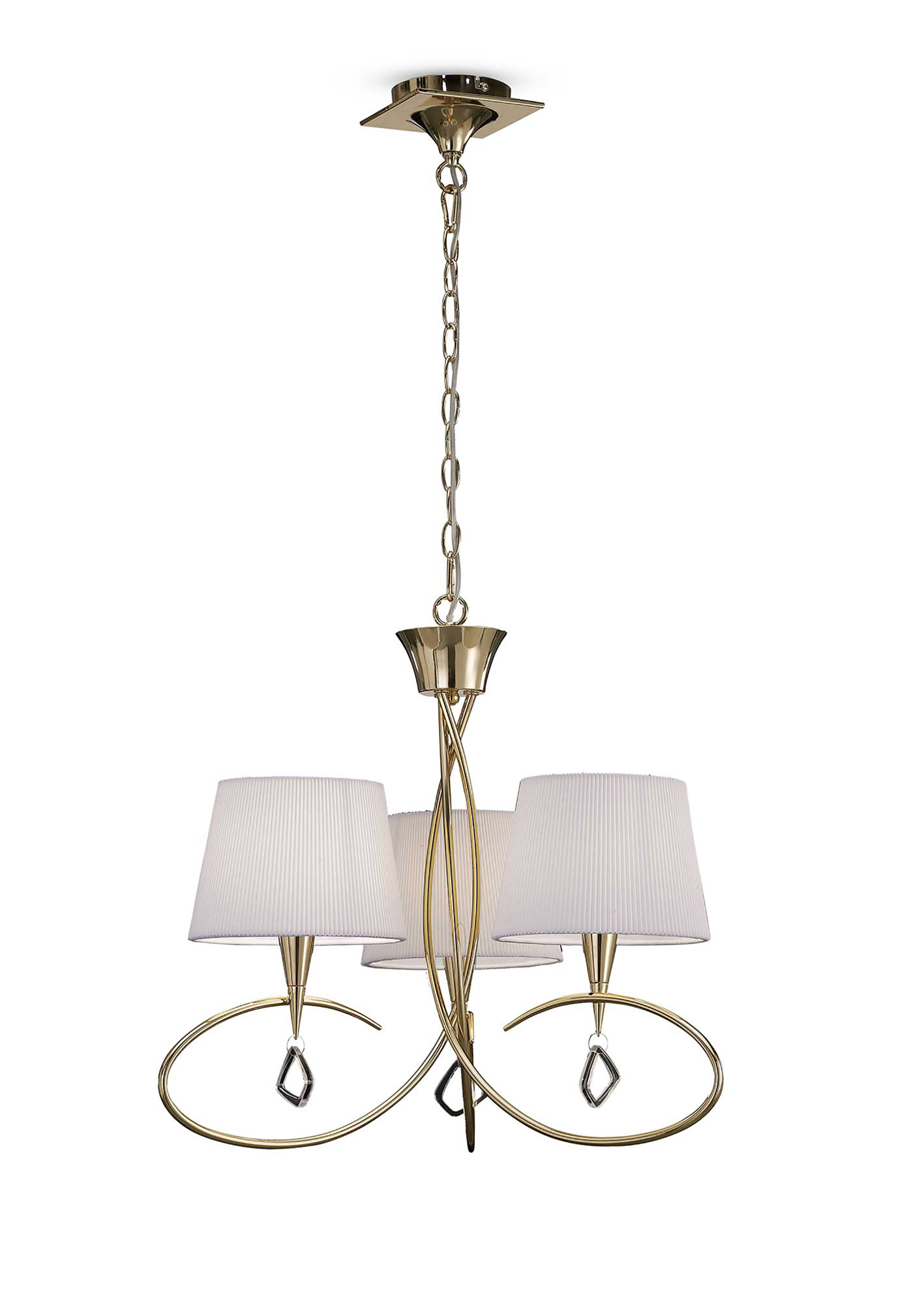 Mara French Gold-Ivory White Ceiling Lights Mantra Multi Arm Fittings